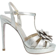 Poletto  Hakiki Deri Altın Sandalet Topuklu 6564 202