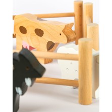 Ahşap Oyuncak Çiftlik Seti – Montessori Uyumlu Doğal Ahşap Eğitici Oyuncak