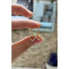 Gümüş Kalp Model Çocuk Küpesi IS15E2