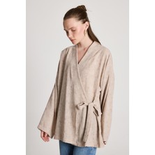 Bellamy Bağlamalı Keten Kimono Taş
