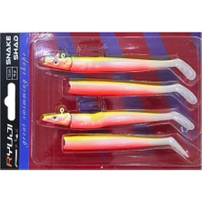 Ryuji  Snake Shad 12CM 16GR Sandeel Silikon Yem (2 Jighead + 4 Silikon) 1chart Back Uv