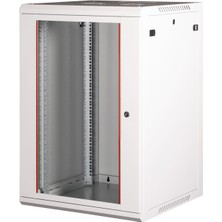 Lande - 18U 19" Duvar Tipi Rack Kabinet – Genişlik: 600 mm | Derinlik: 600 mm – Açık Gri