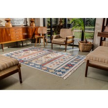 Antique AN006 Çok Renkli Hav Toz Vermez Salon Mutfak Koridor Oturma Odası Yolluk Halı