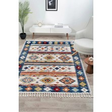 Antique AN006 Çok Renkli Hav Toz Vermez Salon Mutfak Koridor Oturma Odası Yolluk Halı