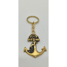 Pirinç Zincirli Çıpa Anahtarlık (5,5cm)