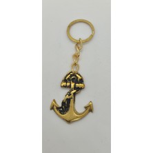 Pirinç Zincirli Çıpa Anahtarlık (5,5cm)