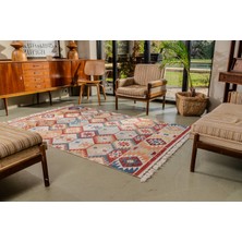 Antique AN002 Çok Renkli Hav Toz Vermez Salon Mutfak Koridor Oturma Odası Yolluk Halı