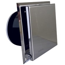 Sakoya Aspiratör Marin 02 DEKORATIF 304 Paslanmaz Panelli, 100 lük, Sessiz Banyo, Wc, Mutfak Aspiratörü, 100 M3/h, Baca Çapı 99 Mm. Geri Tepme Valfli, Duvar ve Tavan Tipi Aspiratör [enerji Sınıfı A]