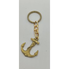 Pirinç Zincirli Çıpa Anahtarlık (4cm)