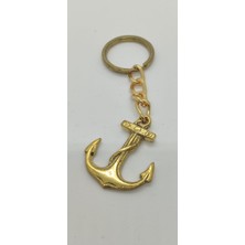 Pirinç Zincirli Çıpa Anahtarlık (4cm)