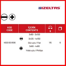 İzeltaş Elektronikçi Tip Klemens Tornavida Seti, 6 Parça, Dayanıklı