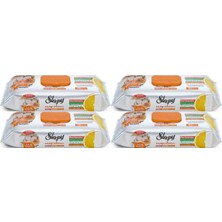 Sleepy Easy Clean Yüzey Temizlik Mutfak Havlusu -Mendili  50 Yaprak Portakal Yağlı (4lü Set) 200Yaprak