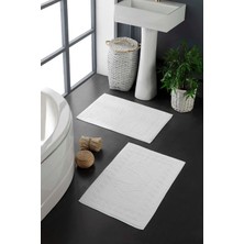 %100 Pamuklu Banyo Ayak Havlusu 2 Parça – 50X70CM Süper Emici Banyo Paspası