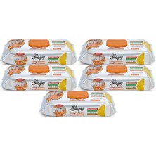 Sleepy Easy Clean Yüzey Temizlik Mutfak Havlusu -Mendili  50 Yaprak Portakal Yağlı (5li Set) 250Yaprak