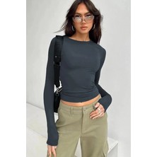 Bisiklet Yaka Basic Uzun Kollu Body