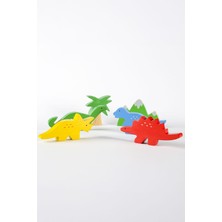 Ahşap Oyuncak Dinozor Seti – Montessori Uyumlu Doğal Ahşap Eğitici Oyuncak