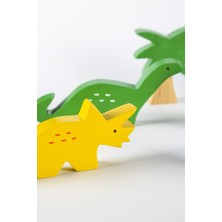 Ahşap Oyuncak Dinozor Seti – Montessori Uyumlu Doğal Ahşap Eğitici Oyuncak