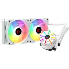 Rampage HELIOS C2 Beyaz 68CFM 1800RPM Rainbow AMD AM5/INTEL LGA1700 240mm Sıvı Soğutmalı CPU Fan