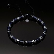 Doğaş Taş Bileklik, Yıldız Taşı ve Hematit Taşı Makrome Bileklik, Ayarlanabilir, Erkek Bileklik, Kadın Bileklik