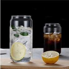 2 Adet Cam Kola Kutusu Şeklinde Trend Borosilikat Sunum, Süt ve Meyve Suyu Bardağı