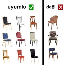 Likralı Yıkanabilir 4'lü Sandalye Örtüsü