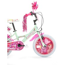 Bisan Rose Çocuk Bisikleti 26 cm V Fren 16 Jant 1 Vites Mint Yeşil Pembe
