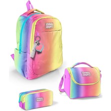 Kids Renk Geçişli Desenli 3’lü Okul Çanta Seti SET0123668