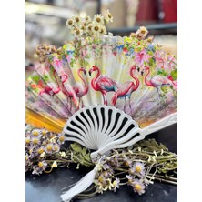 Plastik Desenli Yelpaze