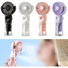 Teknosepetim Taşınabilir Şarjlı Buhar Püskürten El Fanı Küçük Vantilatör Sessiz Su Sisi Spreyli El Tipi Mini Fan