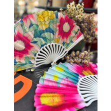 Plastik Desenli Yelpaze