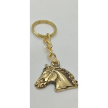 Pirinç At Kafası Anahtarlık (4cm)
