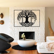Dekadron Family Tree 3 Parça Metal Duvar Dekor