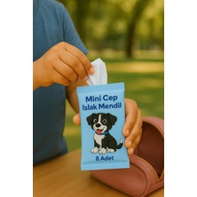Anı Ofis Kırtasiye Mini Cep Islak Mendil 8'li Paket | Aloe Veralı | Alkol Içermez | Yumuşak Dokulu |taşınabilir |mavi̇