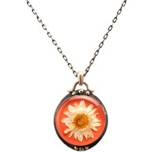 Çiçek Papatya El Işi Otantik Reçine Kolye Cevşen (1771-2)