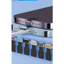 Type-C Girişli Tüm Telefonlara Uyumlu Toz -Kir Önleyici Metalik Yapışkanlı Şarj Yeri Koruma Tıpası