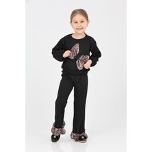 Fiyonk Detaylı Leopar Fırfırlı Paça Alt Üst Takım