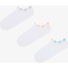 Floral Ankle 3lü Sneaker Çorap