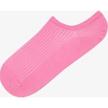 Colorful Rib 3lü Turuncu Pembe Sneaker Çorap