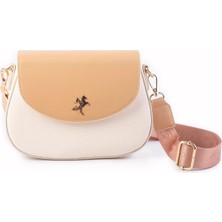 Nas Bag Kadın Omuz ve Çapraz Çanta Çift Askılı - Krem Camel Lcst
