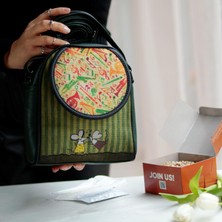 Hoodie Mouse Dans Eden Fare Figürlü Küçük Postacı Omuz Çantası Etnik Bohem Style - Yesil