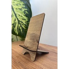Ahşap Telefon ve Tablet Tutucu - Masa Üstü Sabitleyici Stand Telefon Tutacağı