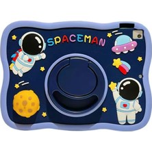 Samsung Galaxy Tab A7 10.4 T500 T505 T507 Uyumlu Spaceman Uzay Adam Kılıf Standlı Eğlenceli Koruma