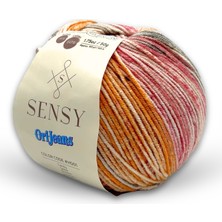 Premium Orijeans Renkli Ebruli Amigurumi Ipliği Punch (Panç) Baby Soft Cotton 50 gr Çok Renkli Jeans Ip Örgü Ipi