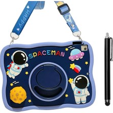 Samsung Galaxy Tab A9 8.7 Inç X110 X115 Uyumlu Spaceman Uzay Adam Kılıf Standlı Eğlenceli Koruma