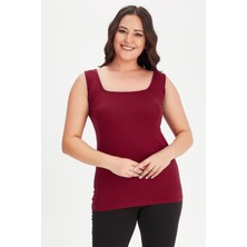 Kare Yaka Kalın Askılı Atlet Bluz