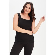 Kare Yaka Kalın Askılı Atlet Bluz