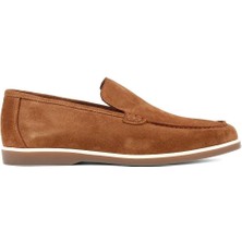 Erkek Taba Süet Deri Loafer