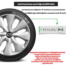 Peugeot Partner 15 Inç Jant Kapağı Amblemli Gri (4 Adet) 133 Wg