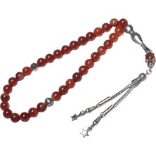 Kırmızı Akik Taşı Tesbih