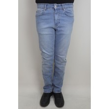 Denim Cartel Fistan Store Erkek Buz Mavisi Yüksek Bel Rahat Kesim Boru Paça Jean Pantolon
